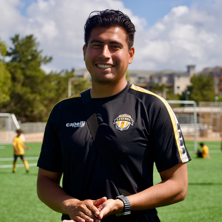 Photo of McEdits founder on the field
